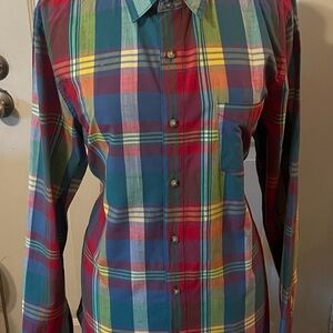 1901 Vibrant Multicolor Plaid Button Down Shirt